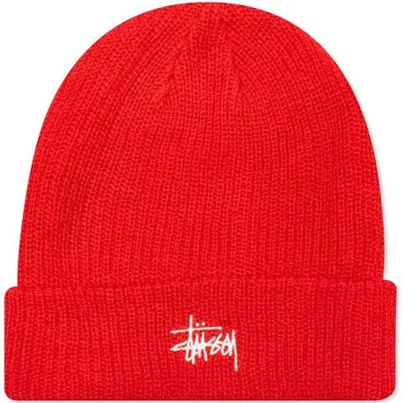 Stussy Basic Cuff Beanie Red