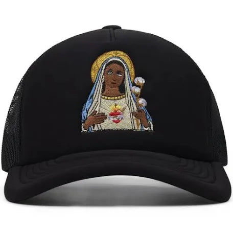 Denim Tears “Black Madonna” Trucker Hat Black