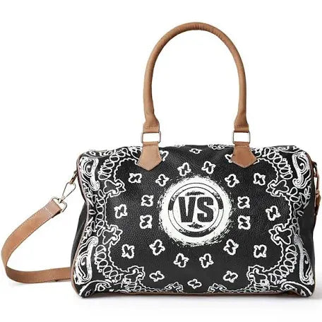 Vale Mini Leather Bandana Duffle Black