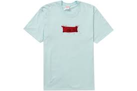 Supreme "Ralph Steadman Box Logo" Tee Pale Blue (SS22)