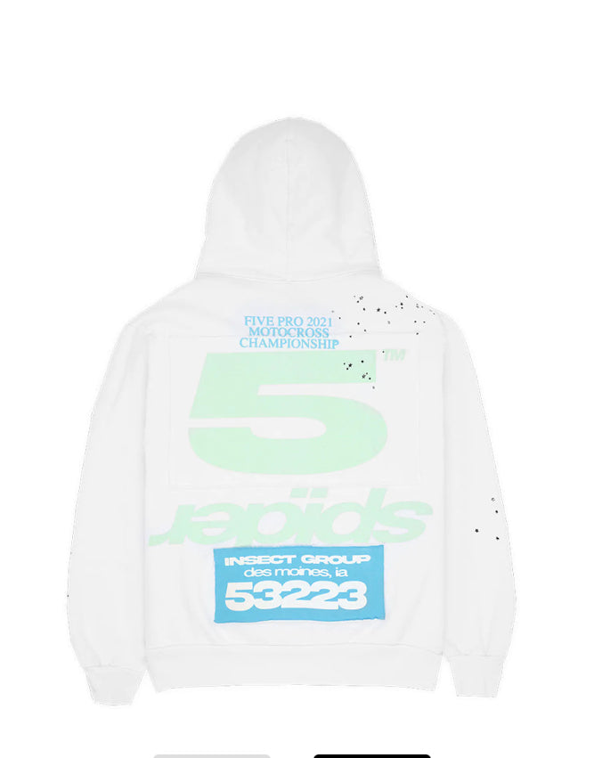 Spider Worldwide "Motorsport" Hoodie Egg Shell (White)